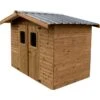 Abri Thermabri 7,62m² En Bois Thermo Traité Toiture En Acier HABRITA -Jardin Soldes abri thermabri 781m en bois thermo traite toiture en acier habrita