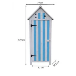 Jardin Soldes -Jardin Soldes armoire de jardin en bois lasure bleu et blanc 041m habrita 1