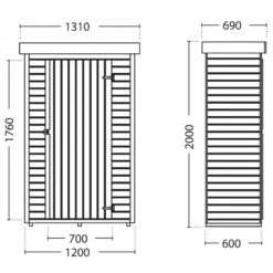 Armoire De Jardin En Bois Massif Traité Autoclave 0,72m² THEO – Forest Style -Jardin Soldes armoire de jardin en bois massif traite autoclave 072m theo forest style 4