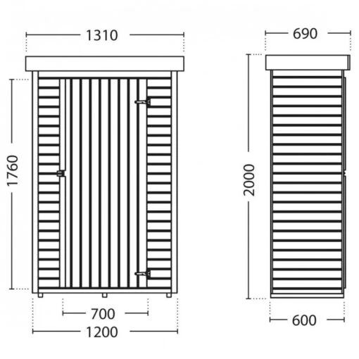 Armoire De Jardin En Bois Massif Traité Autoclave 0,72m² THEO – Forest Style -Jardin Soldes armoire de jardin en bois massif traite autoclave 072m theo forest style 4