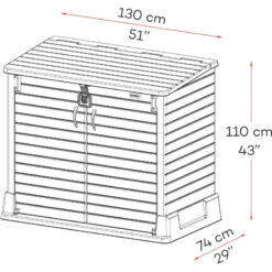 Armoire De Rangement En Résine Gris 850L StoreAway – DURAMAX -Jardin Soldes armoire de rangement en resine gris 850l storeaway duramax 2