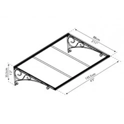 Auvent Marquise En Polycarbonate 2 Mm VENUS™ 1350 – Palram - Canopia -Jardin Soldes auvent marquise en polycarbonate 2 mm venus 1350 palram 3