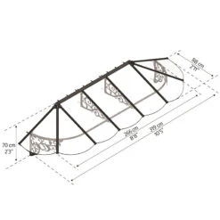 Auvent Marquise En Polycarbonate 4mm Lily XL™ 2600 – Canopia -Jardin Soldes auvent marquise en polycarbonate 4mm lily xl 3150 canopia 2