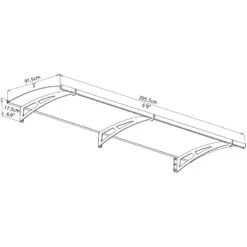 Auvent Marquise Transparent AQUILA™ 2050 - Palram - Canopia -Jardin Soldes auvent marquise transparent aquila 2050 palram 3