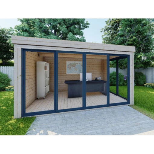 Bureau De Jardin En Bois Massif 11,8m² - Madriers 40mm Gardy Shelter -Jardin Soldes bureau de jardin en bois massif 118m madriers 40mm gardy shelter 1