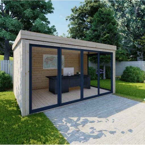 Bureau De Jardin En Bois Massif 11,8m² - Madriers 40mm Gardy Shelter -Jardin Soldes bureau de jardin en bois massif 118m madriers 40mm gardy shelter