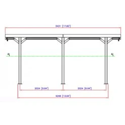 Carport 1 Voiture En Métal Anthracite 15,58m² - DURAMAX -Jardin Soldes carport 1 voiture en metal anthracite 1558m duramax 5