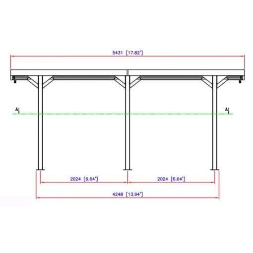 Carport 1 Voiture En Métal Anthracite 15,58m² - DURAMAX -Jardin Soldes carport 1 voiture en metal anthracite 1558m duramax 5