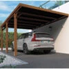 Carport Adossable 16,4m² En Bois Autoclave FSC Victor – Forest Style -Jardin Soldes carport adossable 164m en bois autoclave fsc victor forest style