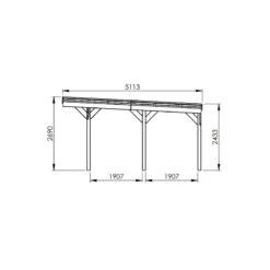 Carport Double Adossable 30,6m² En Bois Autoclave FSC Victor – Forest Style -Jardin Soldes carport double adossable 306m en bois autoclave fsc victor forest style 3