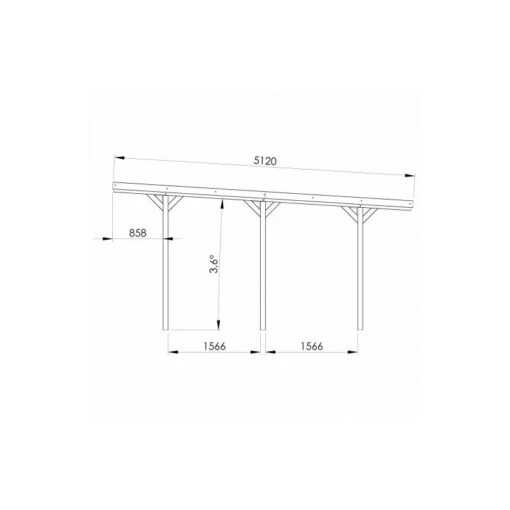 Carport Simple 15,6m² En Bois Autoclave FSC Jean - Forest Style -Jardin Soldes carport simple 156m en bois autoclave fsc jean forest style 2