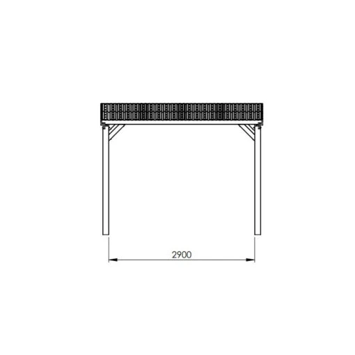 Carport Simple En Bois FSC Autoclave + Couverture En Polycarbonate 16,5m² Victor Modern - Forest Style -Jardin Soldes carport simple en bois fsc autoclave couverture en polycarbonate 165m victor modern forest style 3