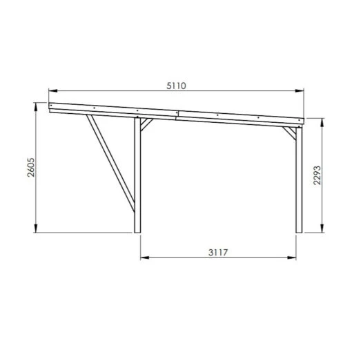 Carport Simple En Bois FSC Autoclave + Couverture En Polycarbonate 16,5m² Victor Modern - Forest Style -Jardin Soldes carport simple en bois fsc autoclave couverture en polycarbonate 165m victor modern forest style 4