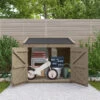 Coffre De Jardin En Bois Traité 20mm 1200L GENIO Noir - Gardy Shelter -Jardin Soldes coffre de jardin en bois traite 20mm 1200l genio noir gardy shelter