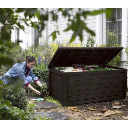 Coffre De Jardin En Résine Marron 623L Northwood – Keter -Jardin Soldes coffre de jardin en resine marron 623l northwood keter 1