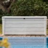 Coffre De Piscine En Résine Blanc 455L Pool Box – Keter -Jardin Soldes coffre de piscine en resine blanc 455l pool box keter