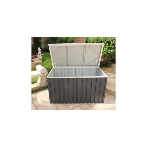 Coffre De Rangement En Métal Anthracite 800L DURAMAX -Jardin Soldes coffre de rangement en metal anthracite 800l