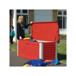 Jardin Soldes -Jardin Soldes coffre de rangement en metal rouge 1000l patio box 146m trimetals