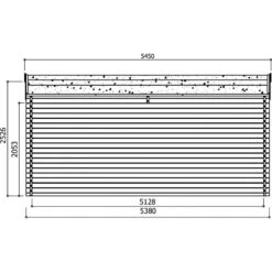 Garage 19,26m² Avec Porte Sectionnelle Motorisée Madriers 40mm SOLID -Jardin Soldes garage 1926m avec porte sectionnelle motorisee madriers 40mm solid 5