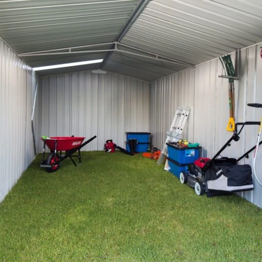 Garage En Acier Zincalume Colorbond 19,55m² Grande Hauteur Et Largeur EASYSHED -Jardin Soldes garage en acier zincalume colorbond 1970m grande hauteur et largeur easyshed 3