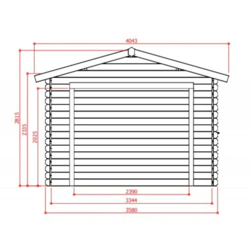 Garage En Bois Massif 18,19m² Madriers 28mm SOLID -Jardin Soldes garage en bois massif 1819m madriers 28mm solid 1