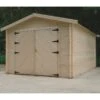 Garage En Bois Massif 18,19m² Madriers 28mm SOLID -Jardin Soldes garage en bois massif 1819m madriers 28mm solid