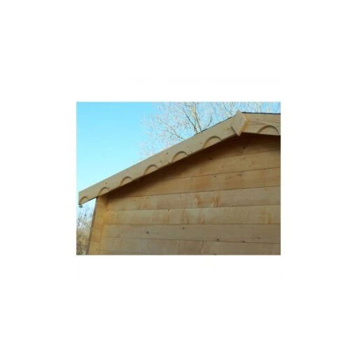 Garage En Bois Massif 21,7m² - Madriers 42mm -Jardin Soldes garage en bois massif 217m madriers 42mm 3