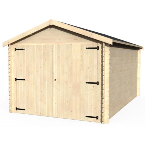 Garage Gamache Double Pente 15,69m² Madriers 28mm Avec Double Porte Battante – Décor Et Jardin -Jardin Soldes garage gamache double pente 1569m madriers 28mm avec double porte battante decor et jardin