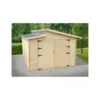 Garage Torino 20,91m² Madriers 28mm Avec Double Porte Battante - SOLID -Jardin Soldes garage torino 2091m madriers 28mm avec double porte battante solid