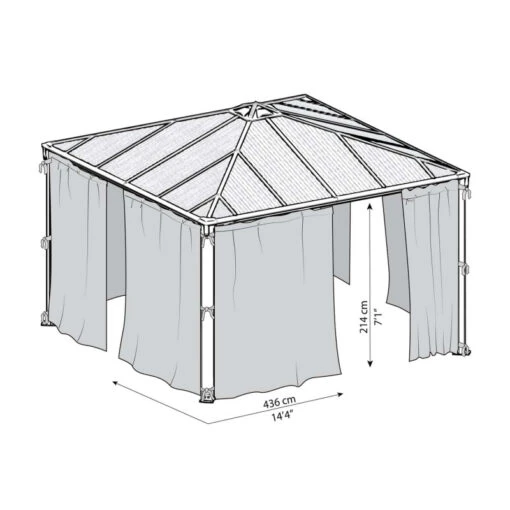 Moustiquaire En Polyester Léger Pour Pergolas Palermo™ 4300 - Canopia -Jardin Soldes moustiquaire en polyester leger pour pergolas palermo 4300 canopia 1