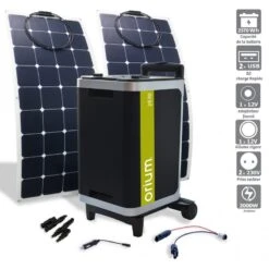 Jardin Soldes -Jardin Soldes pack station denergie portative izywatt 2570wh 2 panneaux solaires souples 120w