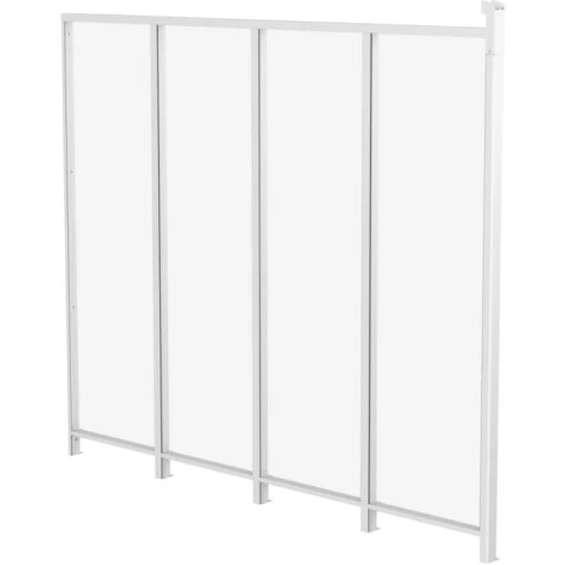 Panneau Latéral En Aluminium Et PC Transparent Pour Toit De Terrasse Blanc 3m X-METAL -Jardin Soldes panneau lateral en aluminium et pc transparent pour toit de terrasse blanc 3m x metal