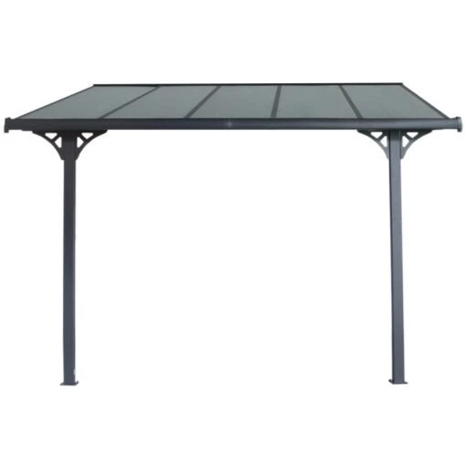 Pergola Adossée Ajustable - Toit De Terrasse En Alu 3,05x3,14m X-METAL -Jardin Soldes pergola adossee ajustable toit de terrasse en alu 305x314m x metal 1