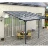 Pergola Adossée Ajustable - Toit De Terrasse En Alu 3,05x3,14m X-METAL -Jardin Soldes pergola adossee ajustable toit de terrasse en alu 305x314m x metal