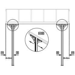 Pergola Adossée Ajustable - Toit De Terrasse En Alu 3,05x3,14m X-METAL -Jardin Soldes pergola adossee ajustable toit de terrasse en alu 305x314m x metal 4