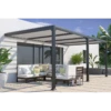 Pergola Adossée Bioclimatique 300x600cm Lames 13cm - Gris - SEATTLE - Couleurs Du Monde -Jardin Soldes pergola adossee bioclimatique 300x600cm lames 13cm gris seattle couleurs du monde