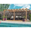 Pergola Adossée En Bois Lamellé-collé 600x300cm Palma – Maderland -Jardin Soldes pergola adossee en bois lamelle colle 600x300cm palma maderland