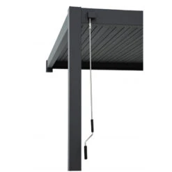 Pergola Bioclimatique Adossée En Alu Anthracite 3x3m Ombrea -Jardin Soldes pergola bioclimatique adossee en alu anthracite 3x3m ombrea 5