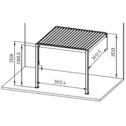 Pergola Bioclimatique Adossée En Alu Blanc 3x3m Ombrea -Jardin Soldes pergola bioclimatique adossee en alu blanc 3x3m ombrea 1