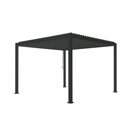 Pergola Bioclimatique Autoportante En Alu Anthracite 3.6x3.6m Ombrea -Jardin Soldes pergola bioclimatique autoportante en alu anthracite 36x36m ombrea 4