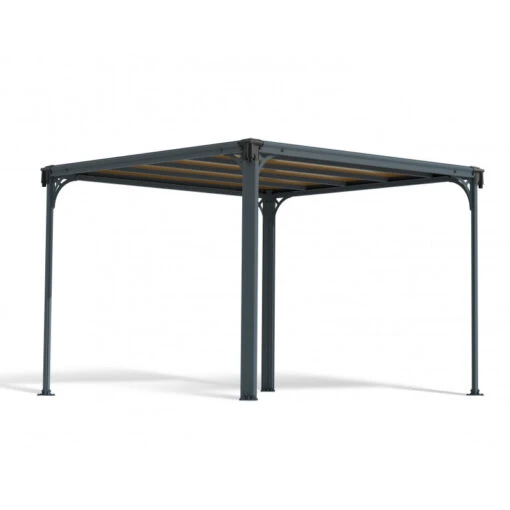 Pergola En Aluminium Et Polycarbonate 309x309cm Milano™ 3000 - Palram - Canopia -Jardin Soldes pergola en aluminium et polycarbonate 309x309cm milano 3000 palram 3