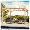 Pergola En Bois Lamellé-collé 300x300cm Linares – Maderland -Jardin Soldes pergola en bois lamelle colle 300x300cm linares maderland