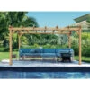 Pergola En Bois Lamellé-collé 500x300cm Valencia – Maderland -Jardin Soldes pergola en bois lamelle colle 500x300cm valencia maderland