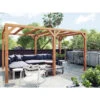 Pergola En Bois Lamellé-collé 500x400cm Fuengirola – Maderland -Jardin Soldes pergola en bois lamelle colle 500x400cm fuengirola maderland