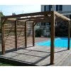 Pergola THERMAUVENT 10,67m² Paroi Avec Ventelles Mobiles HABRITA -Jardin Soldes pergola thermauvent 1067m paroi avec ventelles mobiles habrita