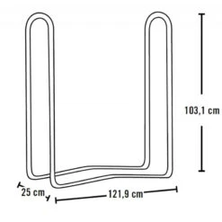 Porte-bûches 120cm En Acier Capacité De Charge De 280kg - Shelter Logic -Jardin Soldes porte buches 120cm en acier capacite de charge de 280kg shelter logic 2