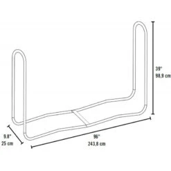 Porte-bûches 240cm En Acier Capacité De Charge De 550kg - Shelter Logic -Jardin Soldes porte buches 240cm capacite de charge de 550kg shelter logic 2