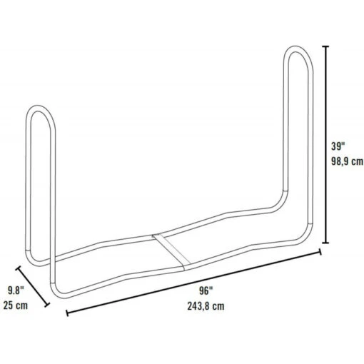 Porte-bûches 240cm En Acier Capacité De Charge De 550kg - Shelter Logic -Jardin Soldes porte buches 240cm capacite de charge de 550kg shelter logic 2