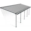 Toit De Terrasse 295x980cm En Aluminium Gris Et Polycarbonate 6mm SIERRA - Canopia By Palram -Jardin Soldes toit de terrasse 295x980cm en aluminium gris et polycarbonate 6mm sierra canopia by palram