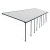 Toit De Terrasse 300x1340cm En Aluminium Gris Et Polycarbonate 8mm FERIA - Canopia By Palram -Jardin Soldes toit de terrasse 3x1340m en aluminium gris et polycarbonate 8mm feria palram